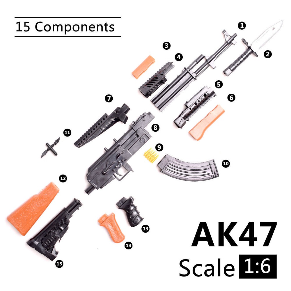 1/6 AK47 Assault Rifle  Plasti - Model Kit Weapons 리뷰 및 가격