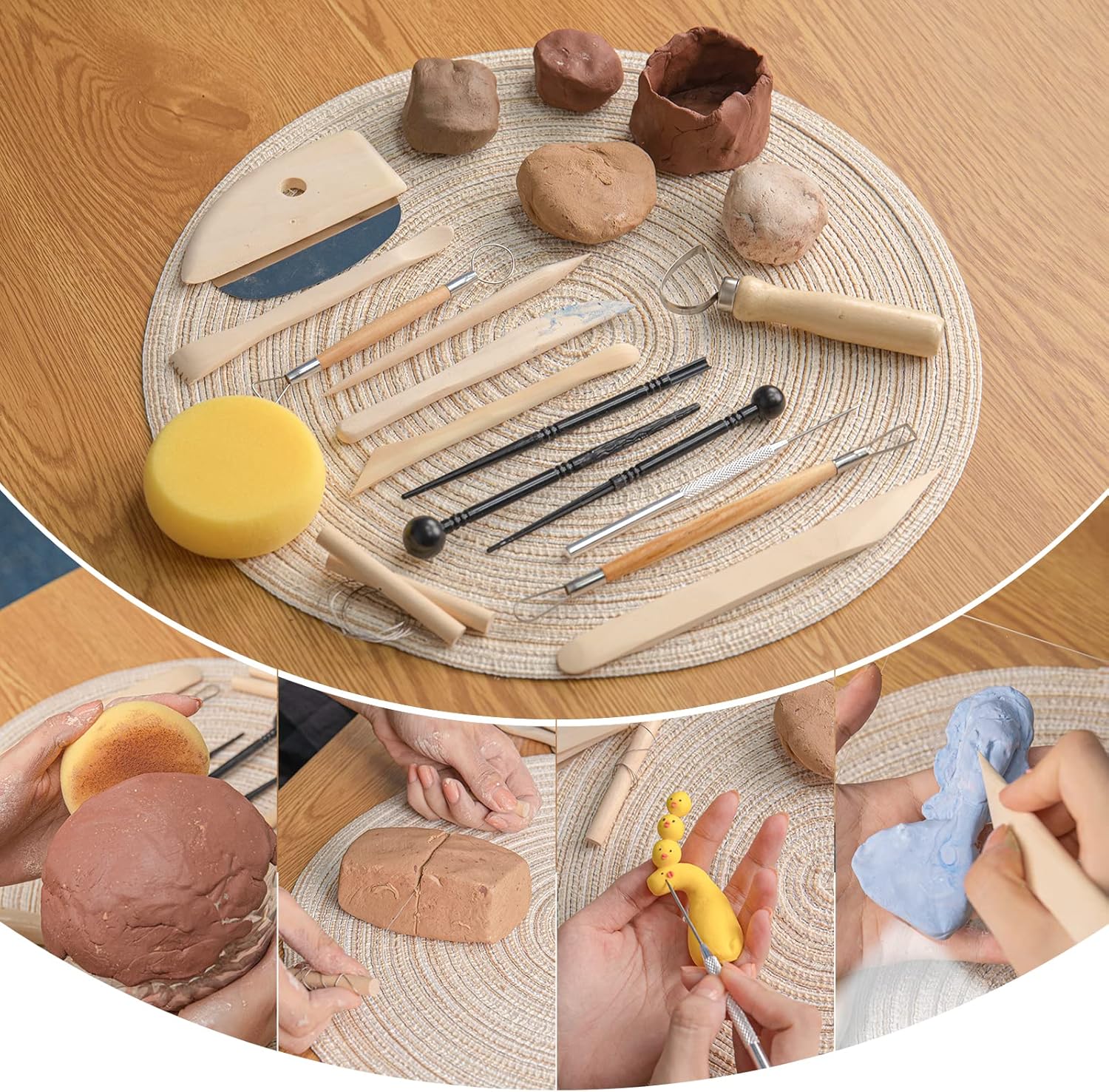 Pottery Tool Kit, 17pcs Polyme - Model Kit Tool 리뷰 및 가격