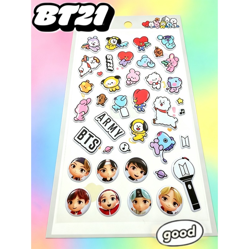 BT21 3D Bubble Stickers Cute C - Model Kit Decals 리뷰 및 가격