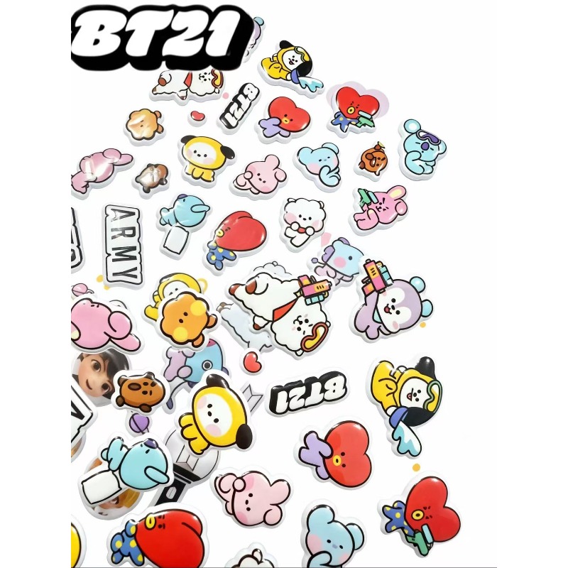 BT21 3D Bubble Stickers Cute C - Model Kit Decals 리뷰 및 가격
