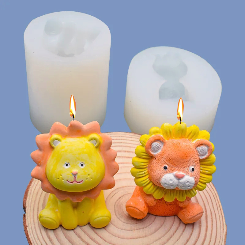 Cute Lion Silicone Candle Mold - Model Kit Cement 리뷰 및 가격