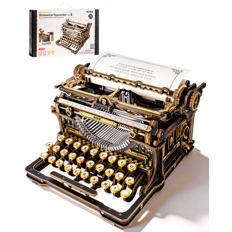 ROKR 3D Wooden Typewriter Puzz - Model Kit History 리뷰 및 가격