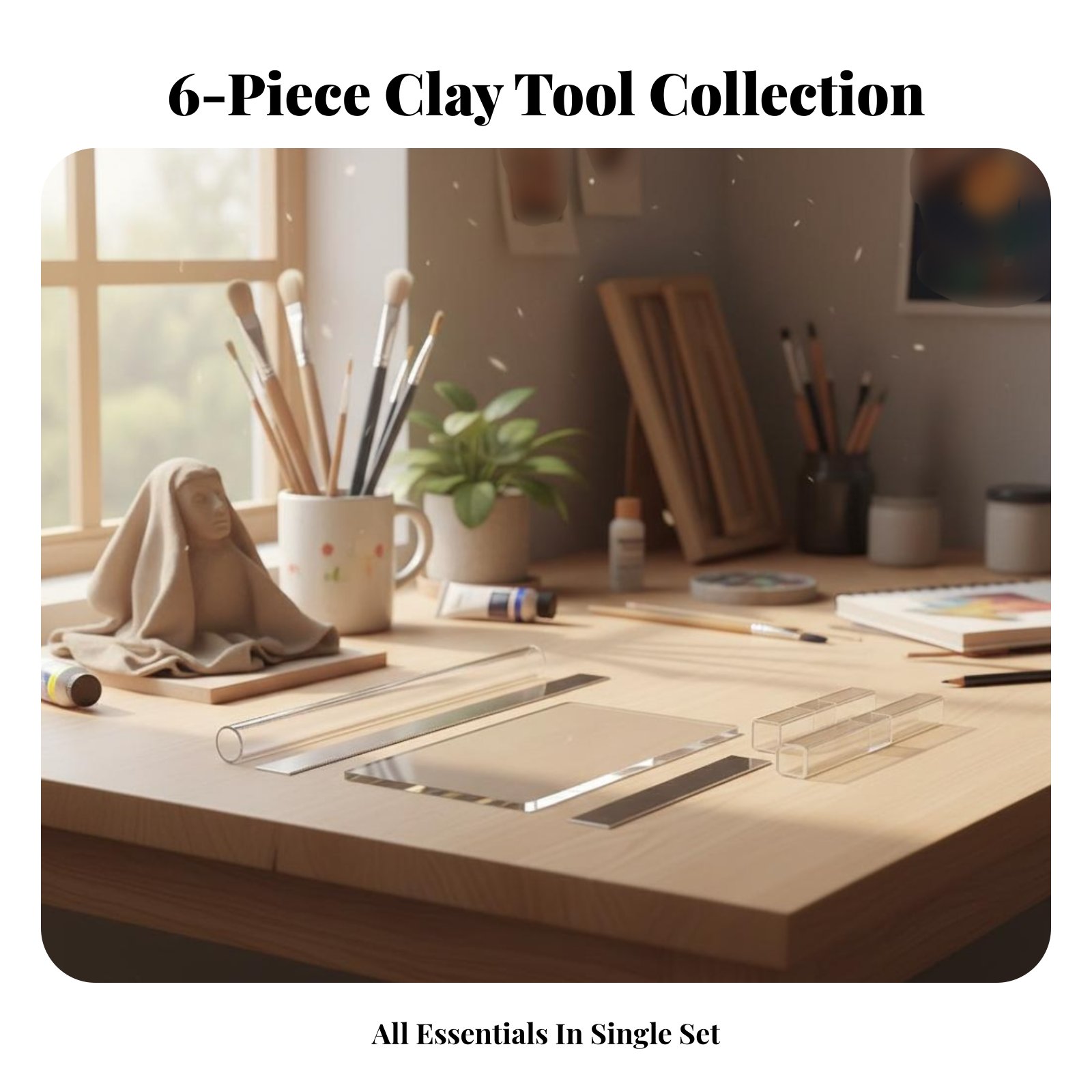 6 Pieces Acrylic Clay Cylinder - Model Kit Tool 리뷰 및 가격