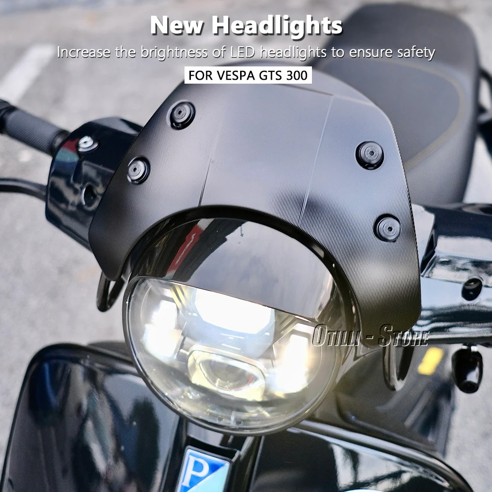 LED Headlight Assembly Black C - Model Kit Vespa 리뷰 및 가격