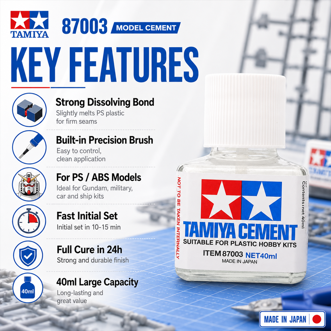 Original Tamiya Cement 87003 4 - Model Kit Cement 리뷰 및 가격
